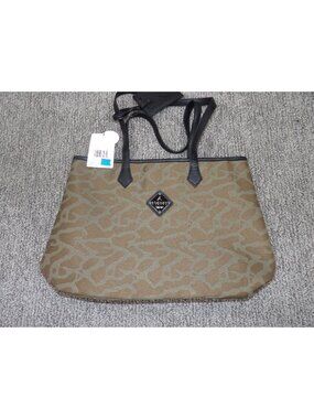 Jordan Womens Light Olive Tote Bag With Black Handles Fits 13" Laptop Camouflage